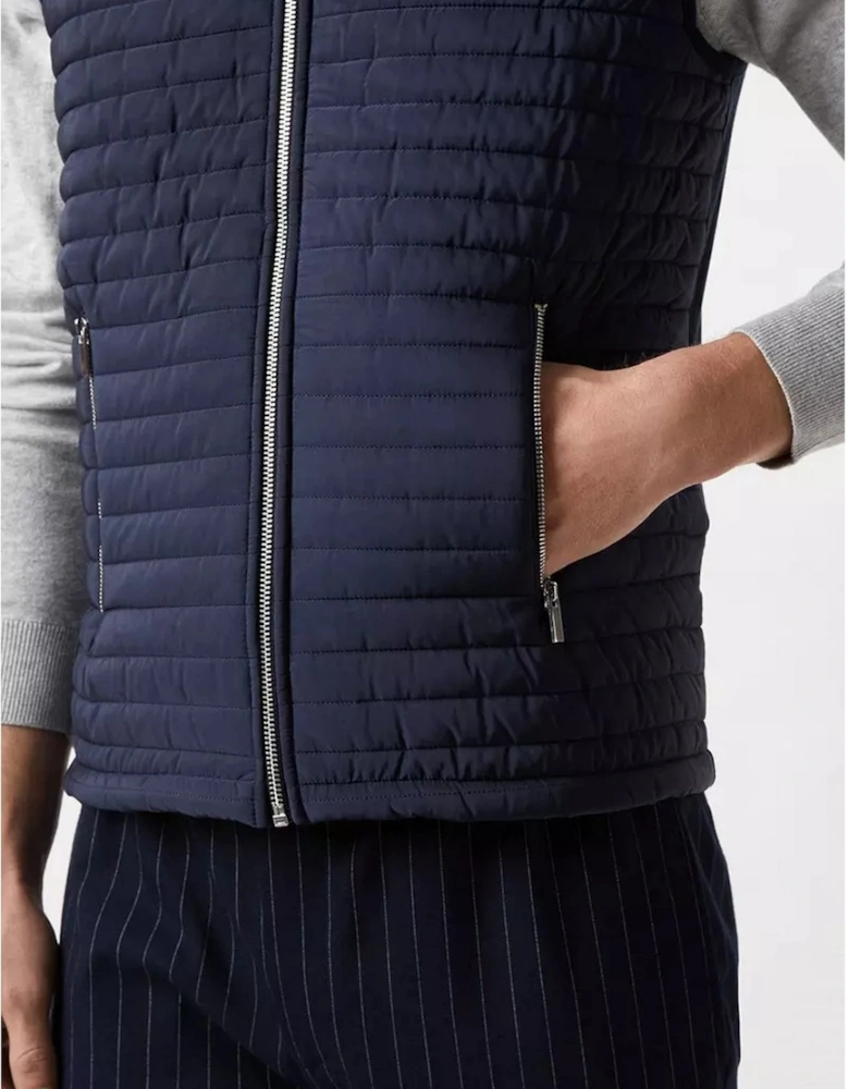 Mens Quilted Funnel Neck Gilet