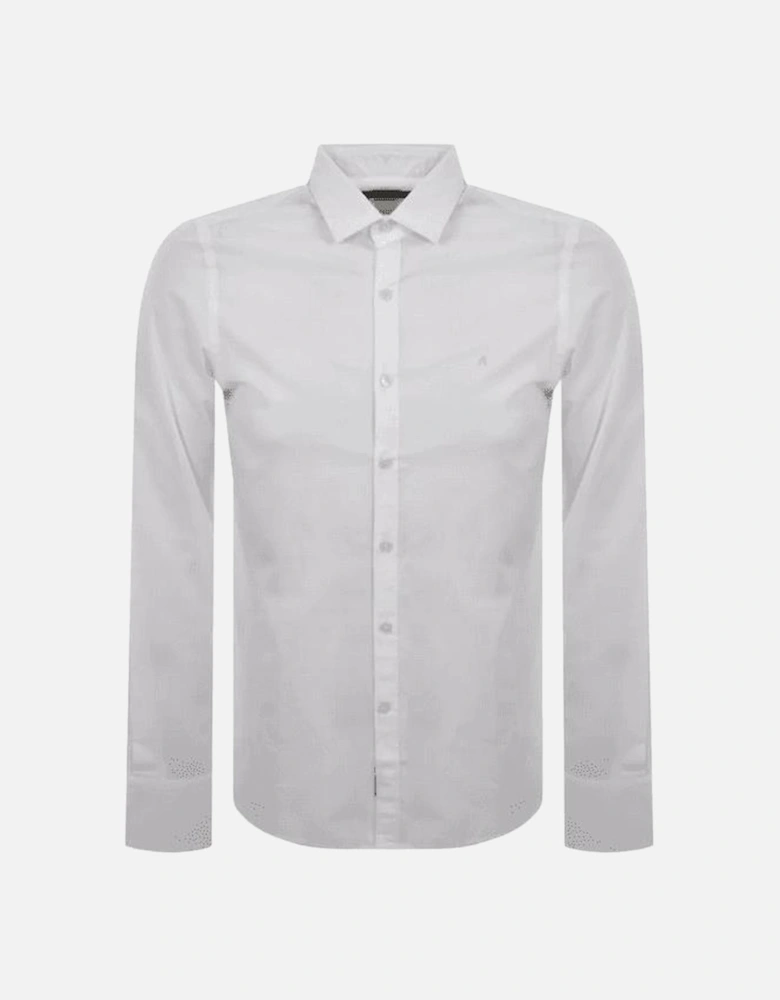 Cotton Slim Fit White White Shirt