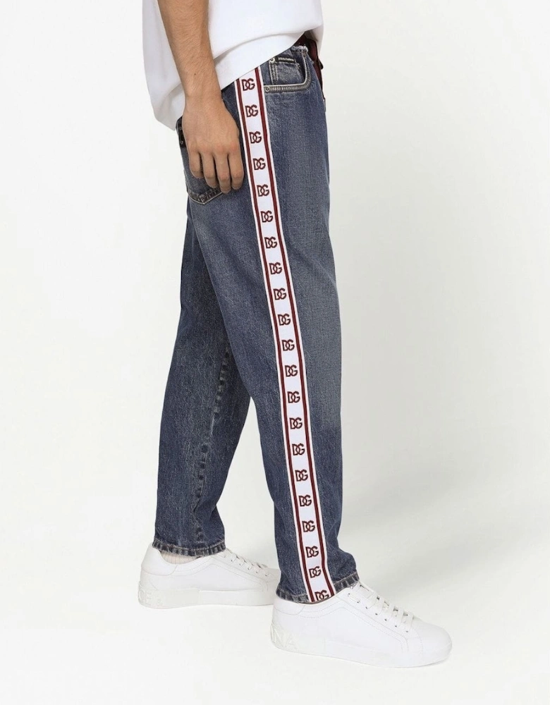 Fabric Mix Jeans