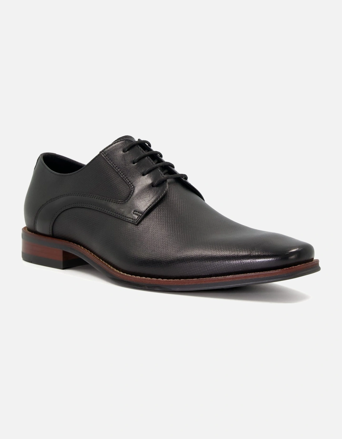 Mens Stoney - Burnished-Toe Derby Shoes, 6 of 5
