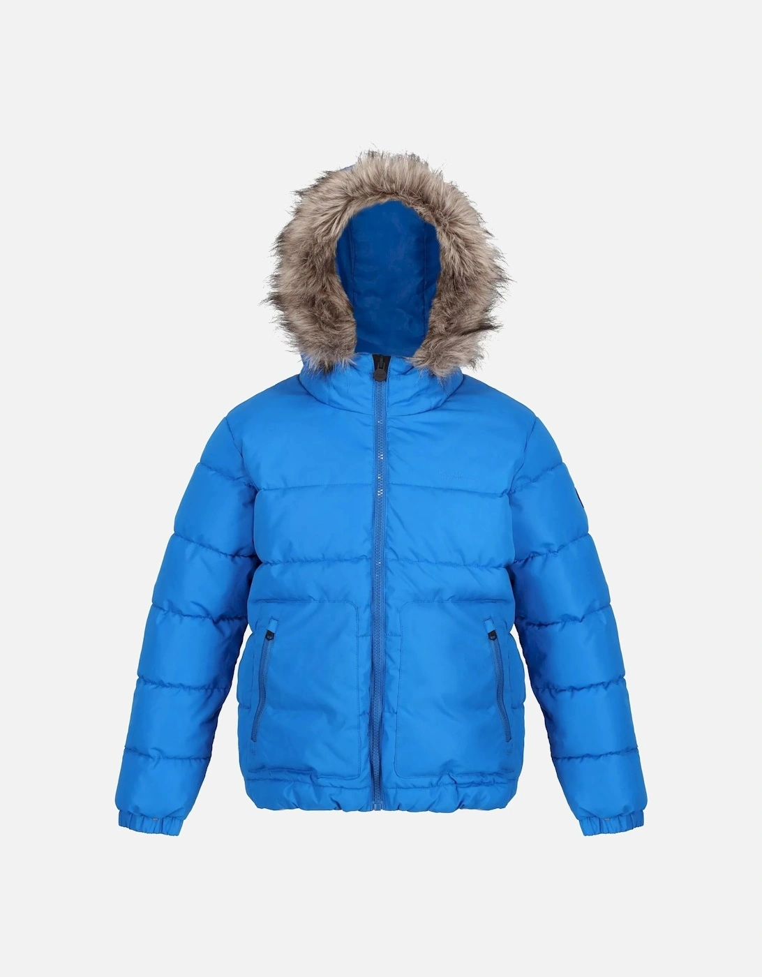 Childrens/Kids Faux Fur Trim Parka, 6 of 5