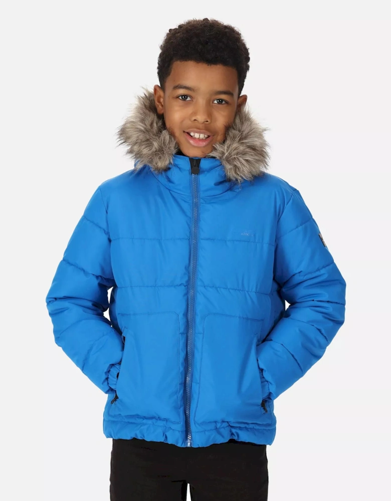 Childrens/Kids Faux Fur Trim Parka