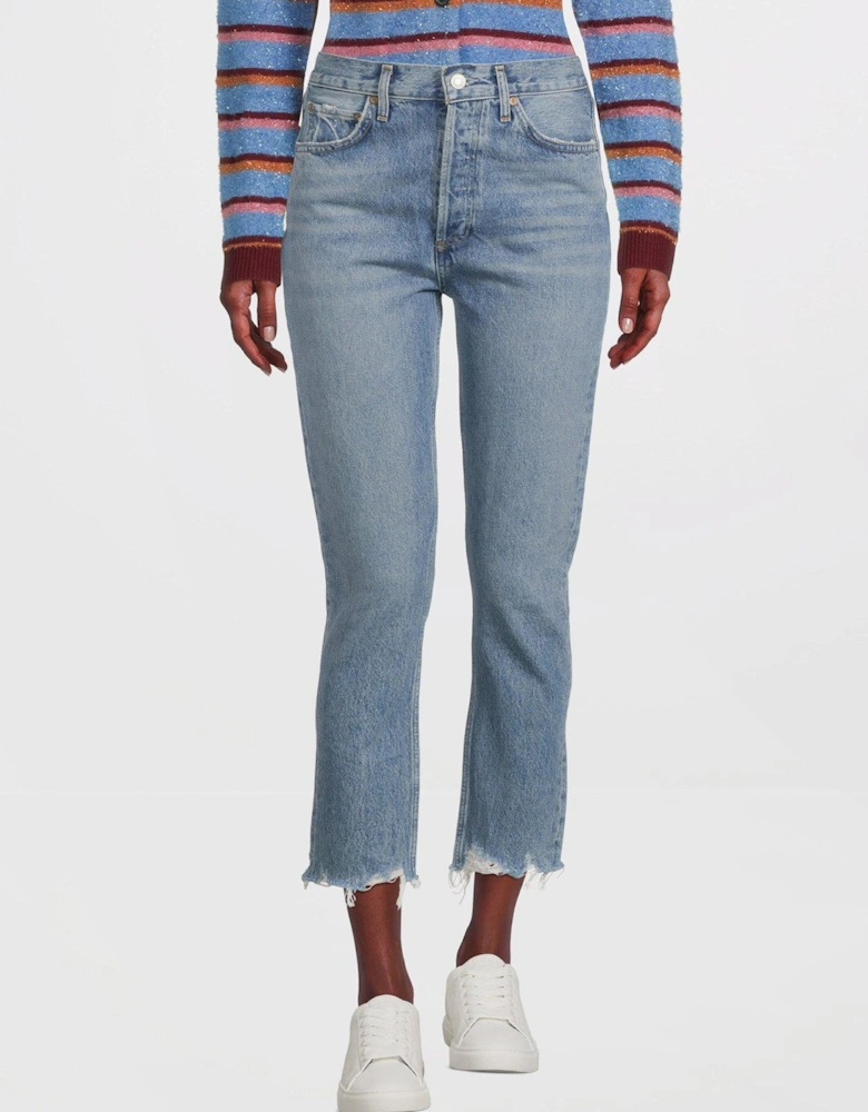 Riley Crop in Haven Jeans - Blue