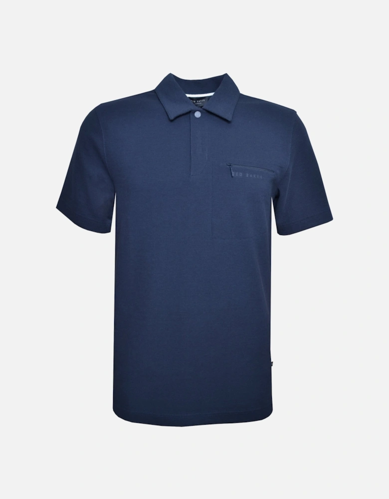 Men's Navy Wave Polo Shirt