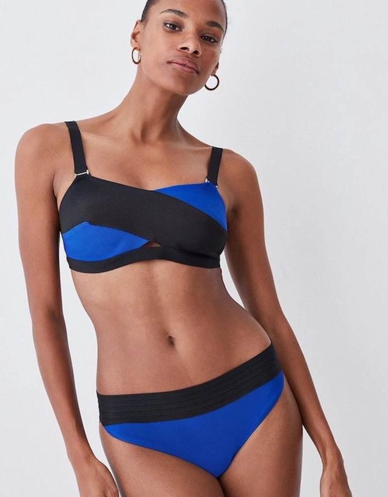 Bandage Colour Block Bikini Bottoms