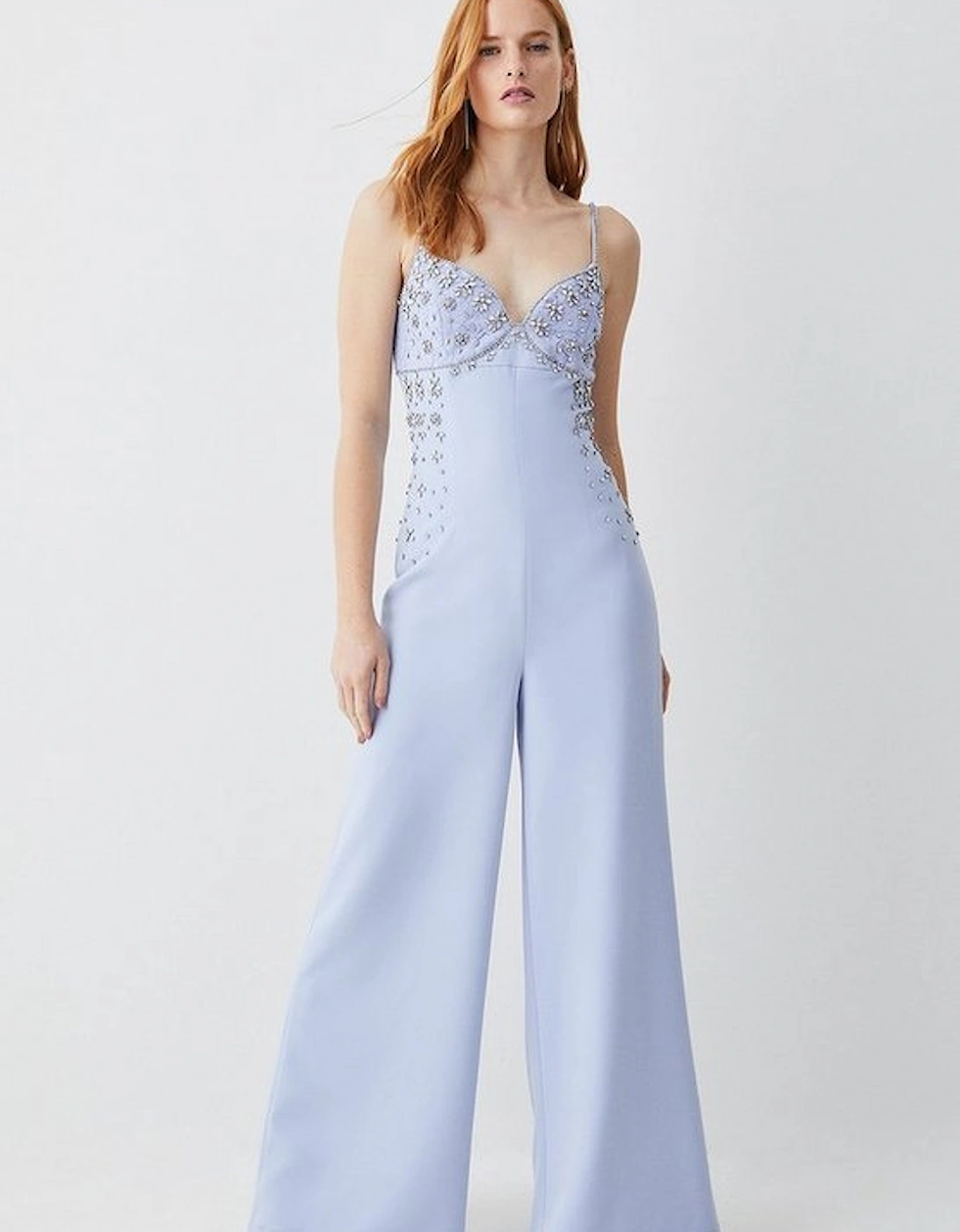 Embellished Strappy Wide Leg Woven Jumpsuit, 5 of 4