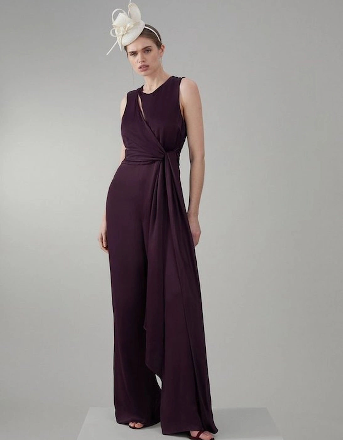 Soft Tie Knotted Wide Leg Jumpsuit, 5 of 4