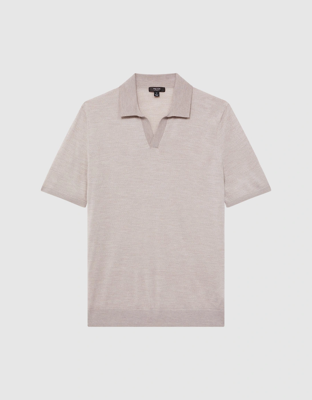 Open Collar Silk Merino Polo Shirt, 2 of 1