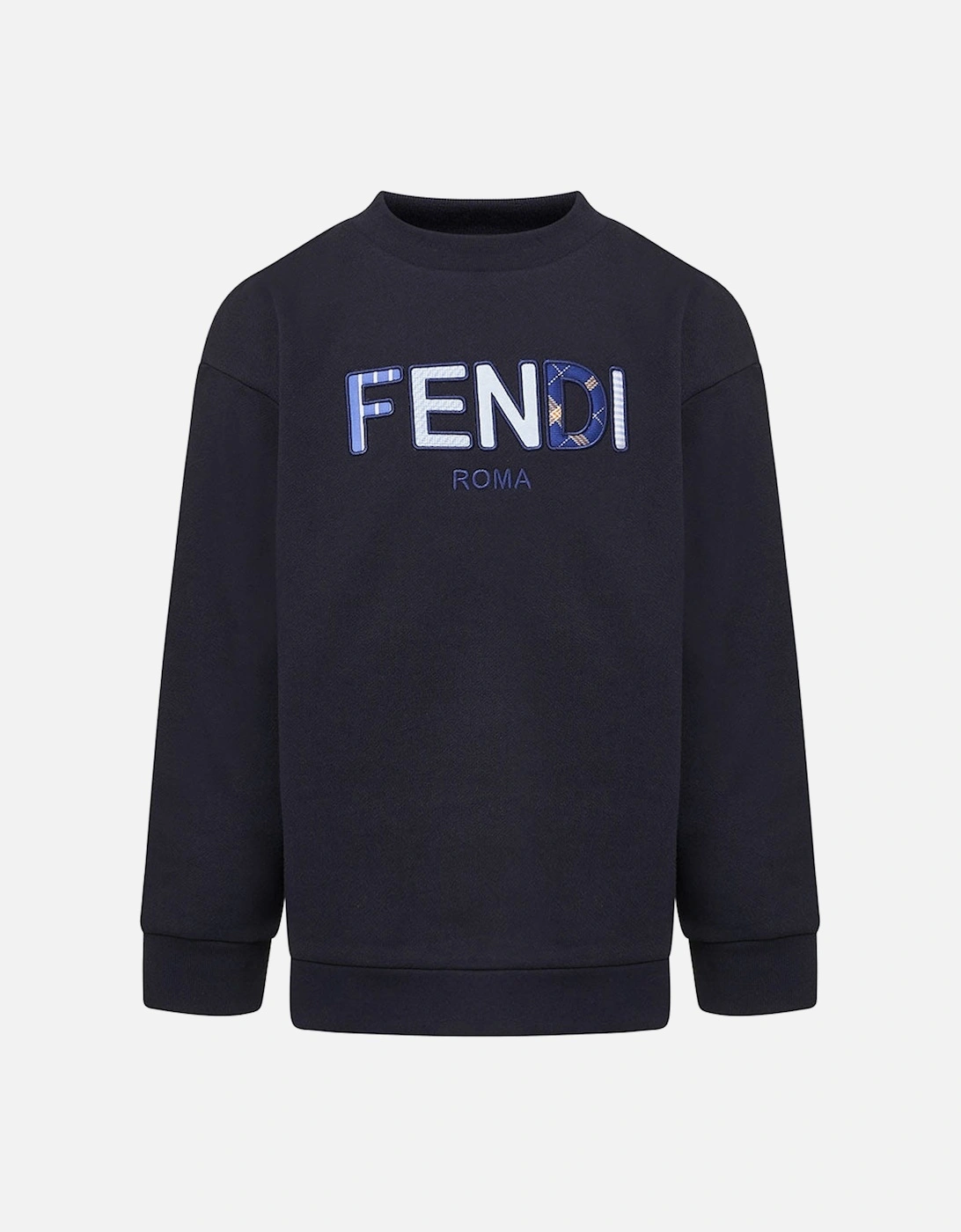 Kids Unisex Logo Sweater Navy, 4 of 3