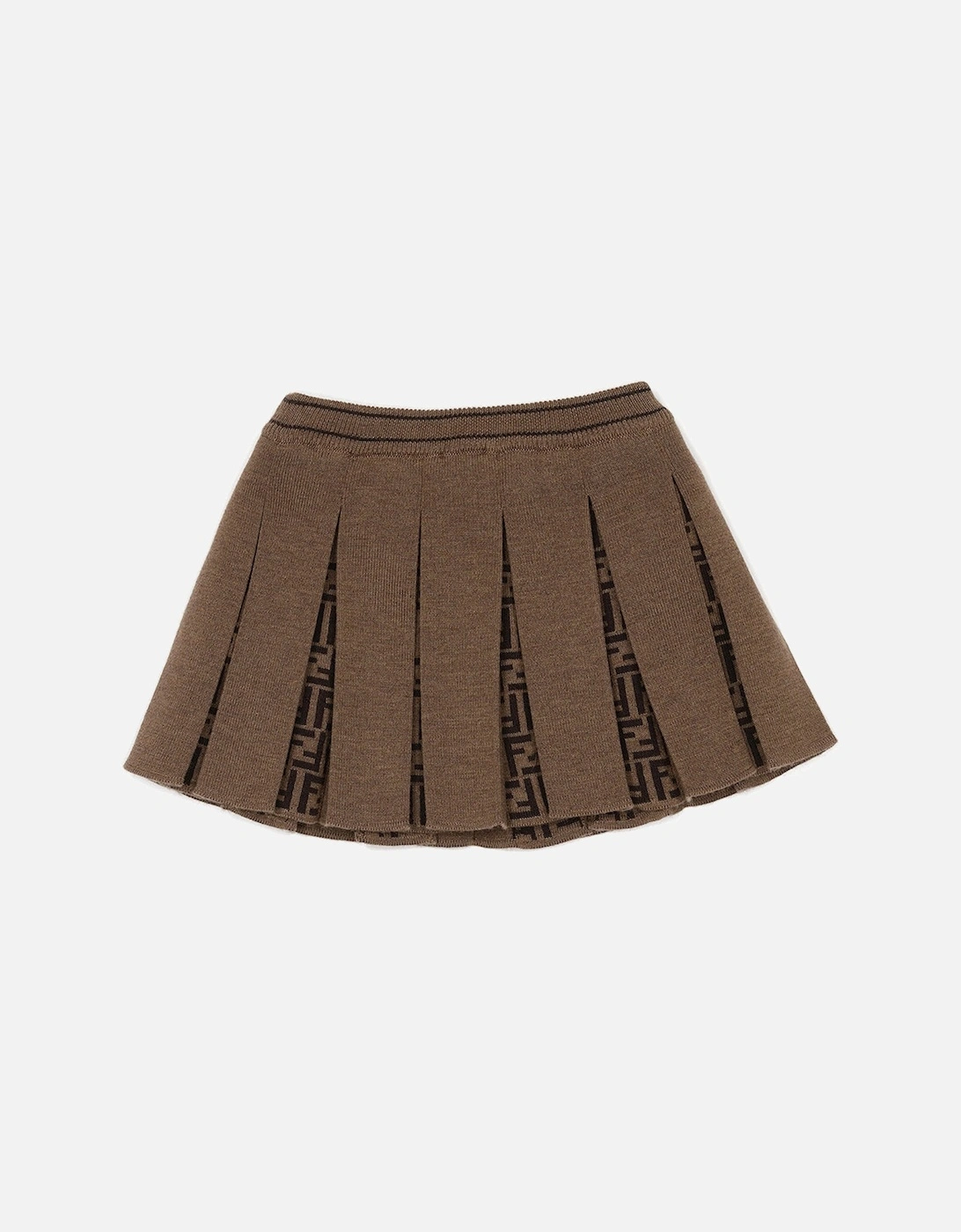 Baby Girls FF Print Knit Skirt Brown