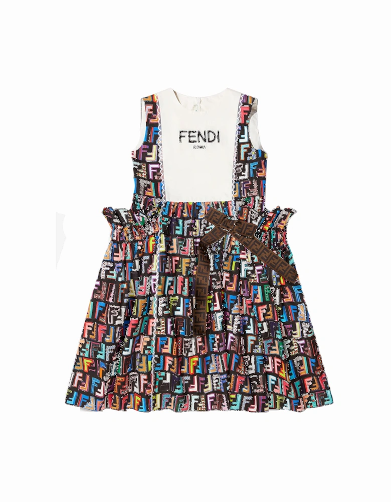 Girls FF Print Dress Multicolour