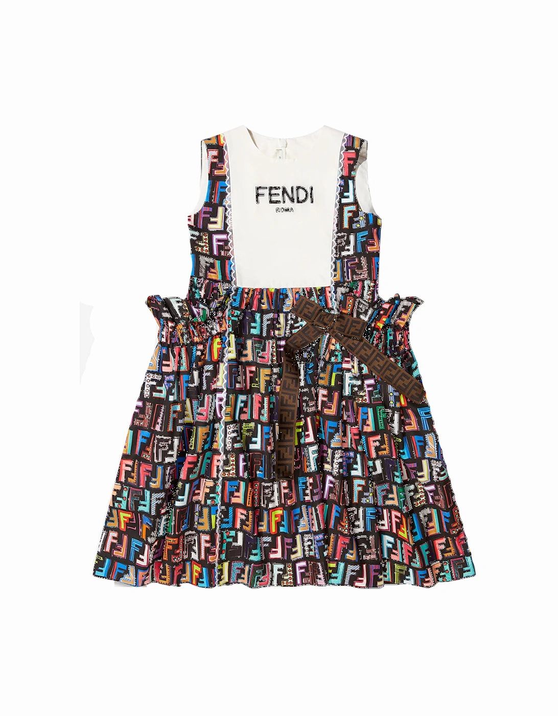 Girls FF Print Dress Multicolour, 5 of 4