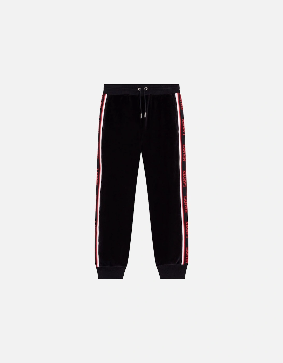 Boys Trim Logo Jogging Bottoms Black, 6 of 5