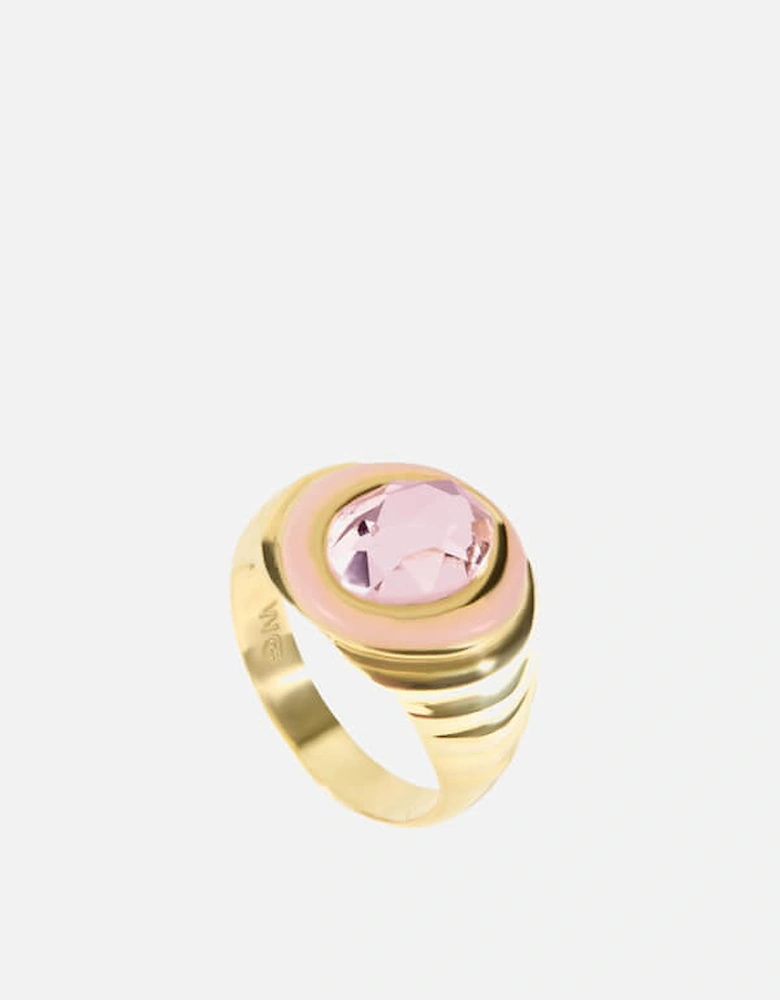 Dreamy Gold-Plated, Crystal and Enamel Ring