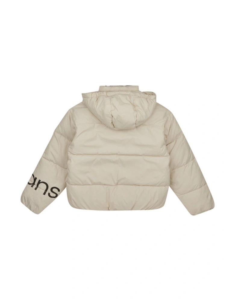 BOLD INSTITUTIONAL LOGO PUFFER JACKET