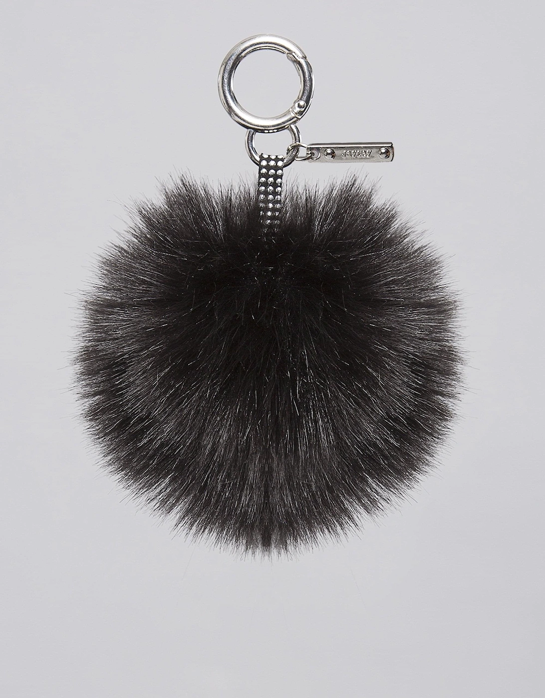 Black Luxury Faux Fur Pom Bag Charms, 3 of 2