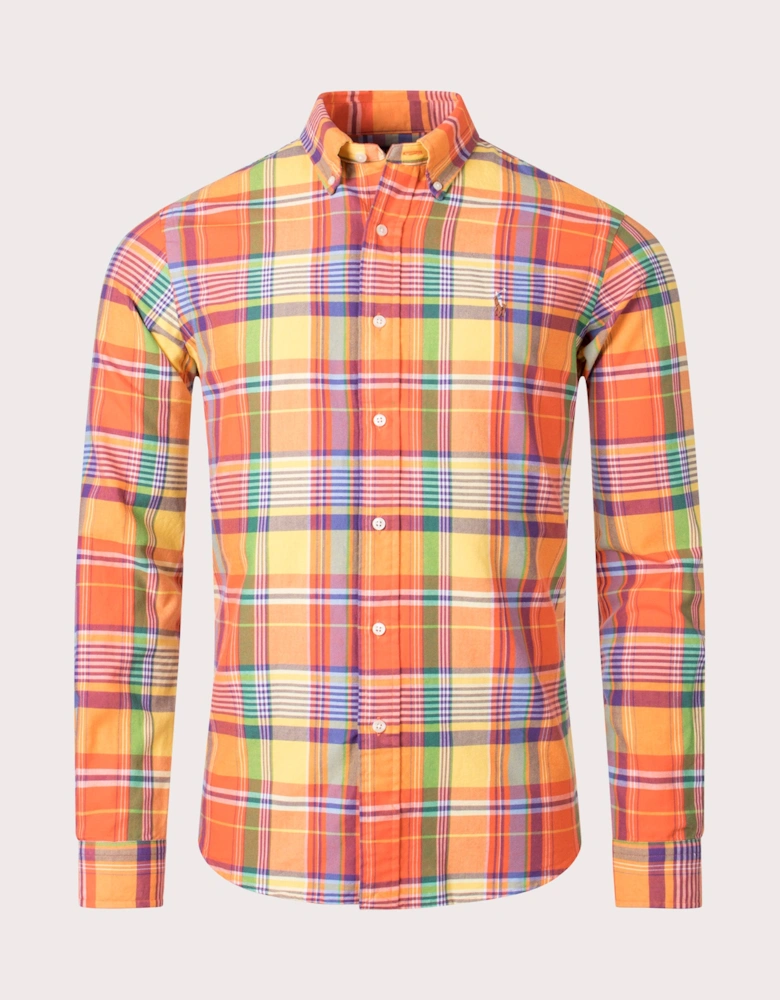 Custom Fit Checkered Oxford Shirt