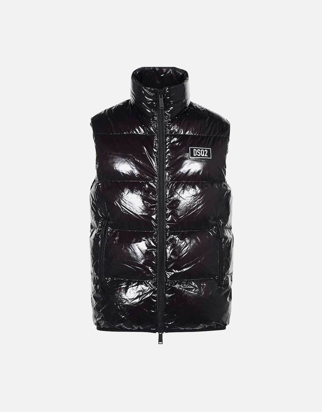 Mens Puffer Gilet Black, 2 of 1