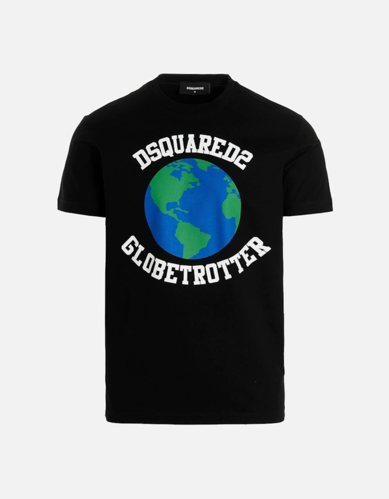 Mens Globetrotter Cool T-shirt Black