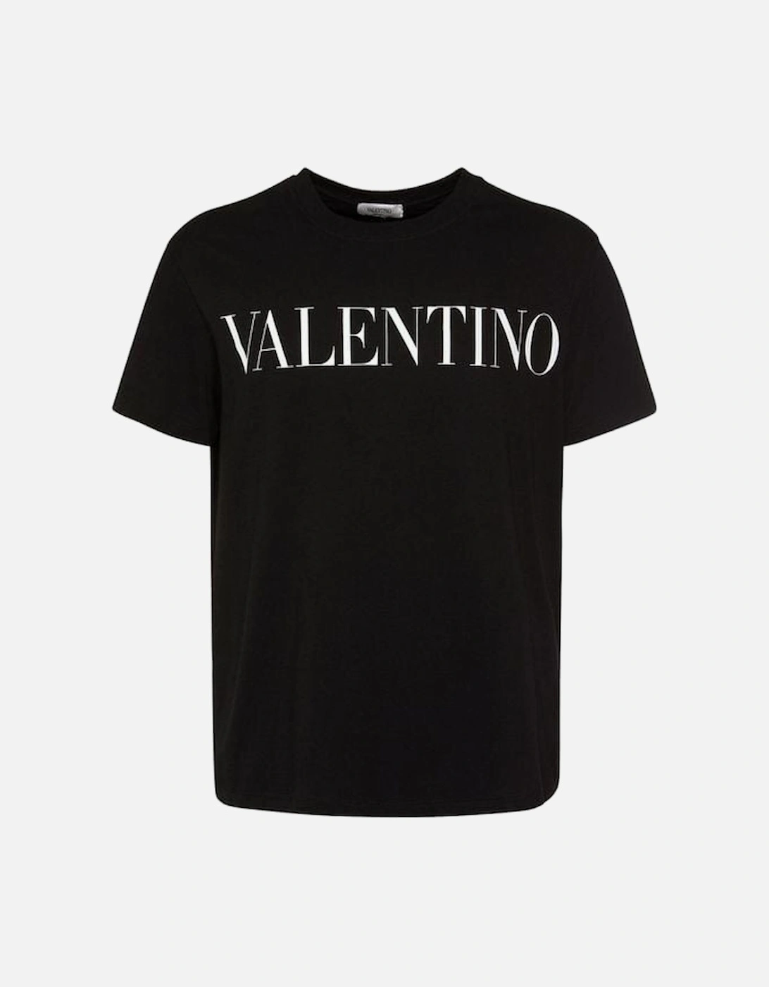 Valentino Men's Valentino Black Logo Print Cotton Jersey T-shirt