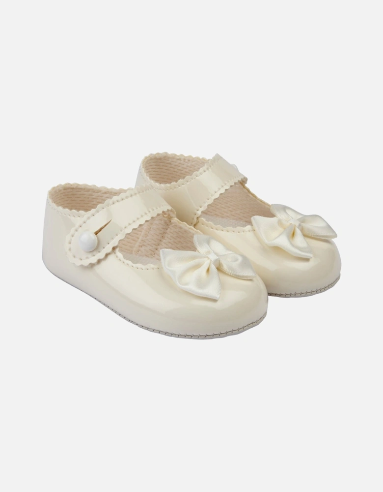 Cream Patent Soft Sole Shoes
