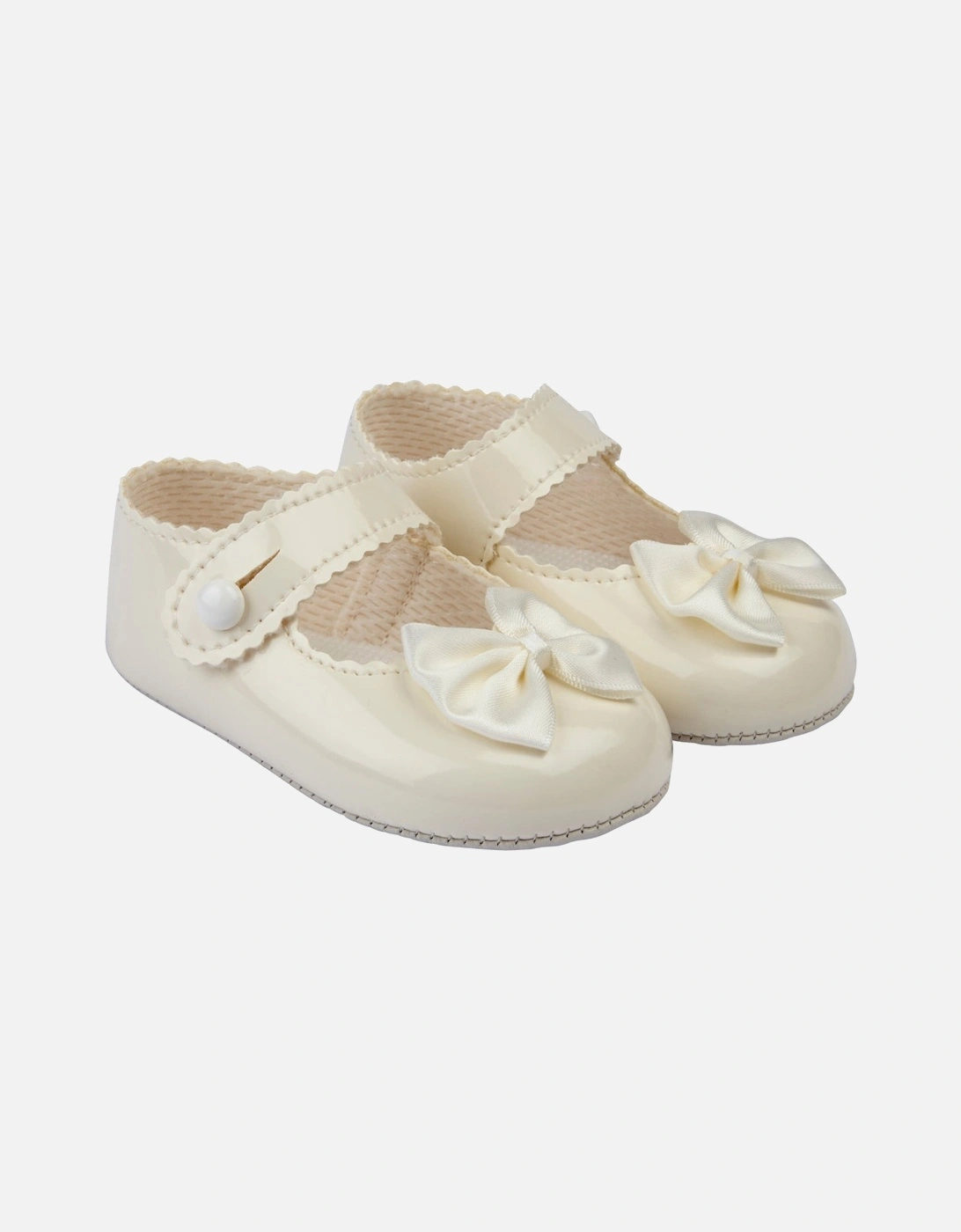 Cream Patent Soft Sole Shoes, 2 of 1