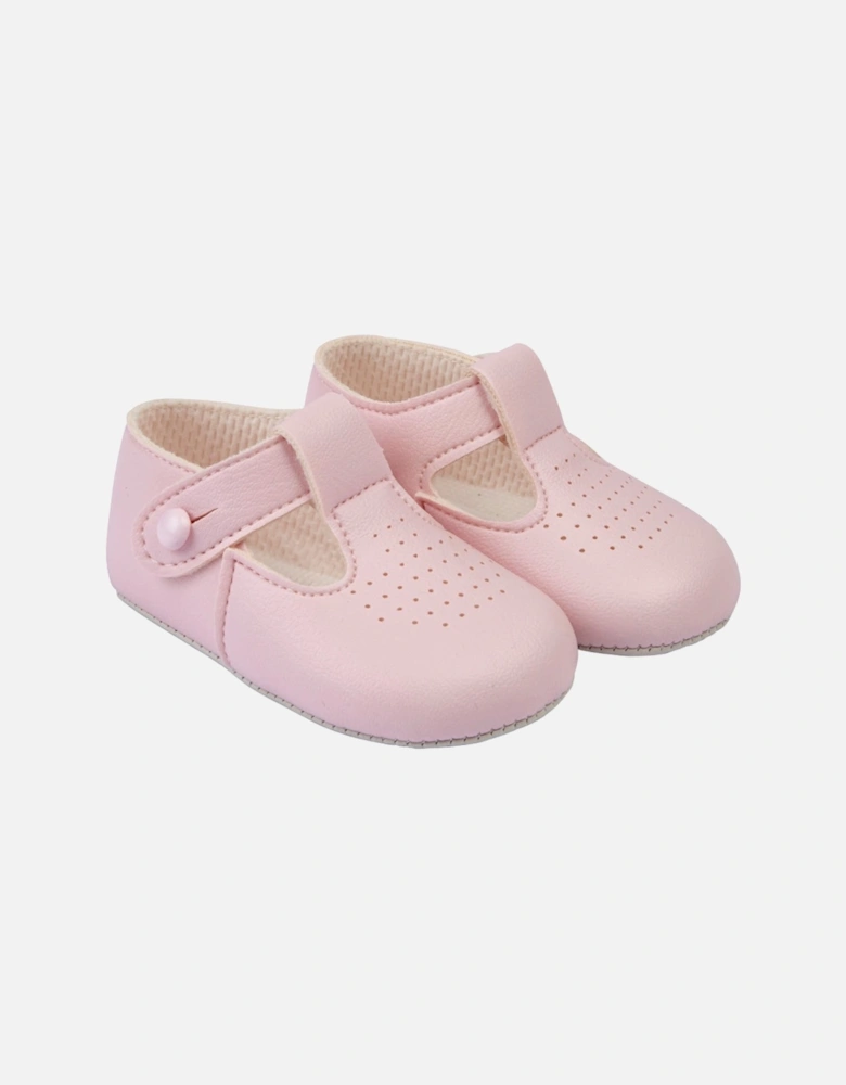 Pink T-Bar Soft Sole Shoes
