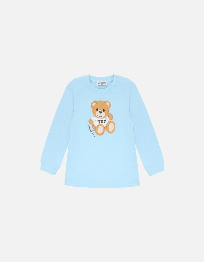 Unisex Babys Teddy Bear T-shirt Blue