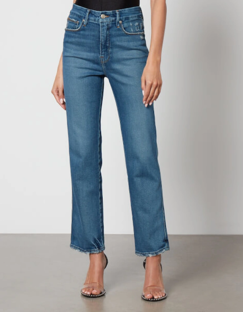 Good Curve Stretch-Denim Straight-Leg Jeans