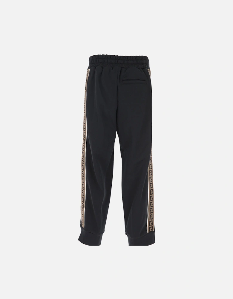 Kids Unisex FF Tape Logo Joggers Black