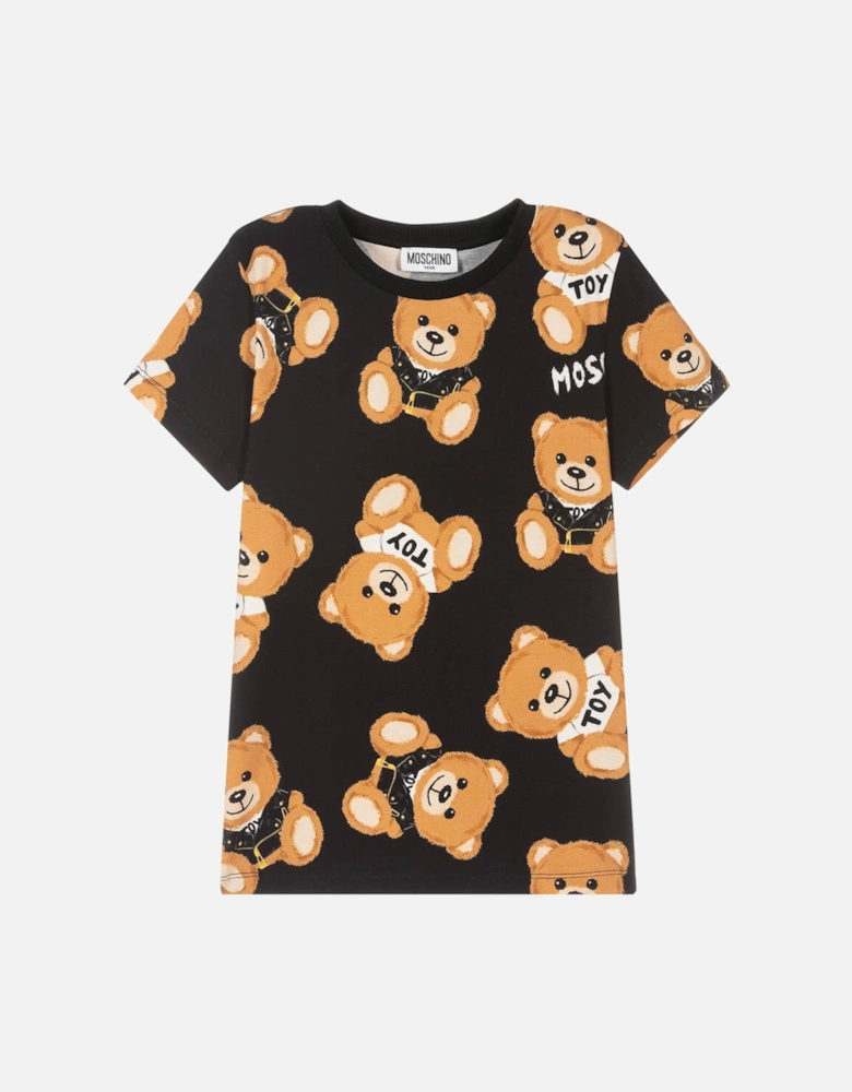 Girls All Over Teddy Bear T-shirt Black