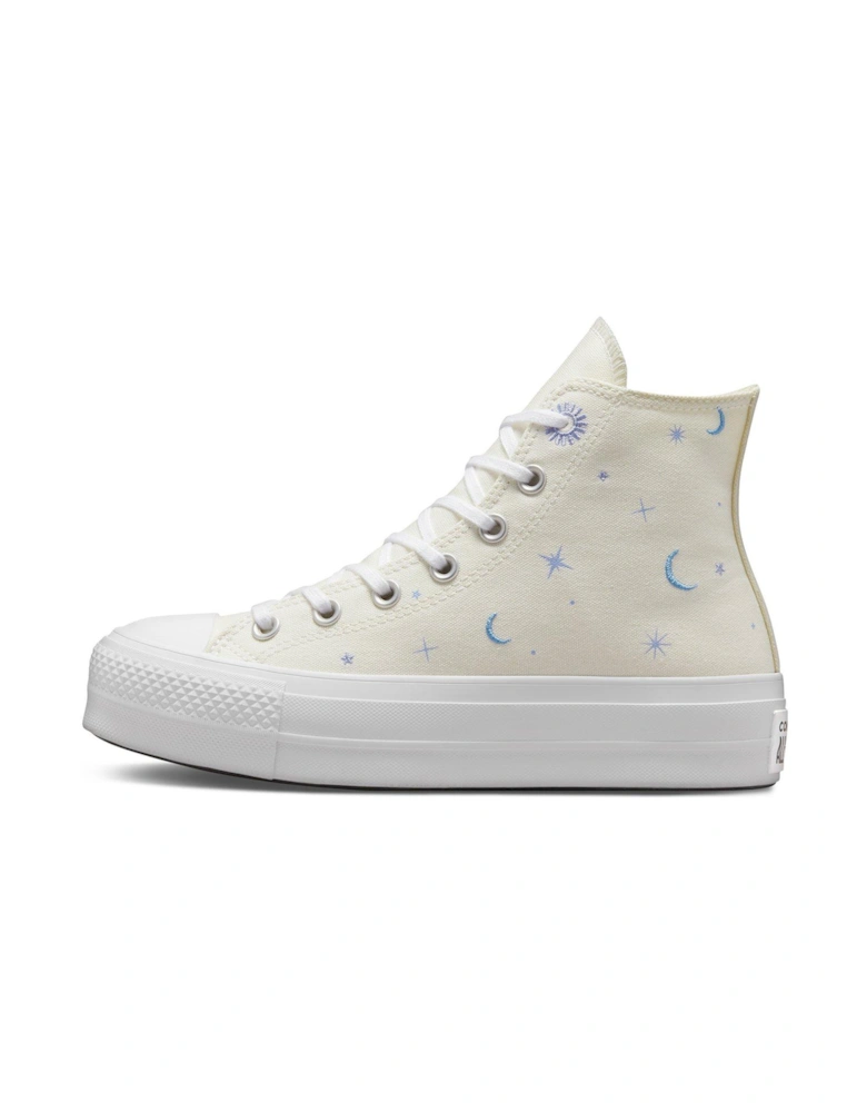 Converse Womens Chuck Taylor All Star Lift Hi Top Trainers - White/Blue