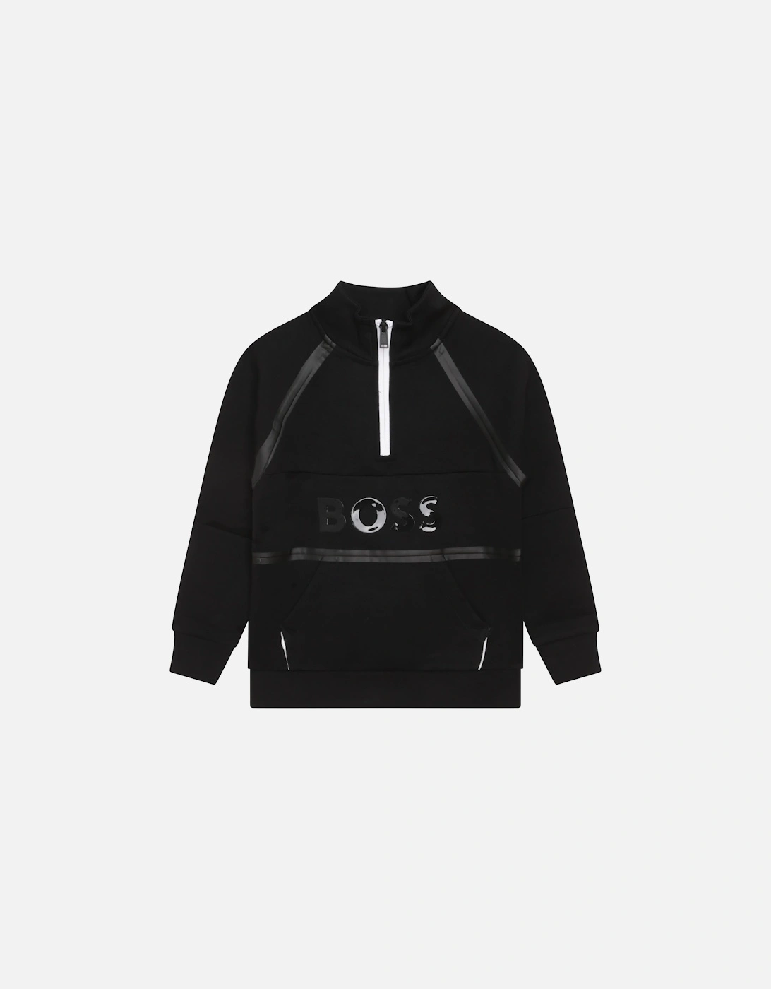 Boys Chest Logo Track Top Black, 3 of 2