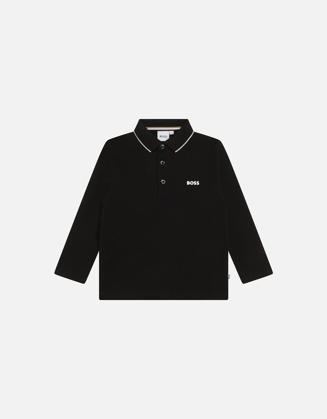 Boys Classic Polo Shirt Black, 2 of 1