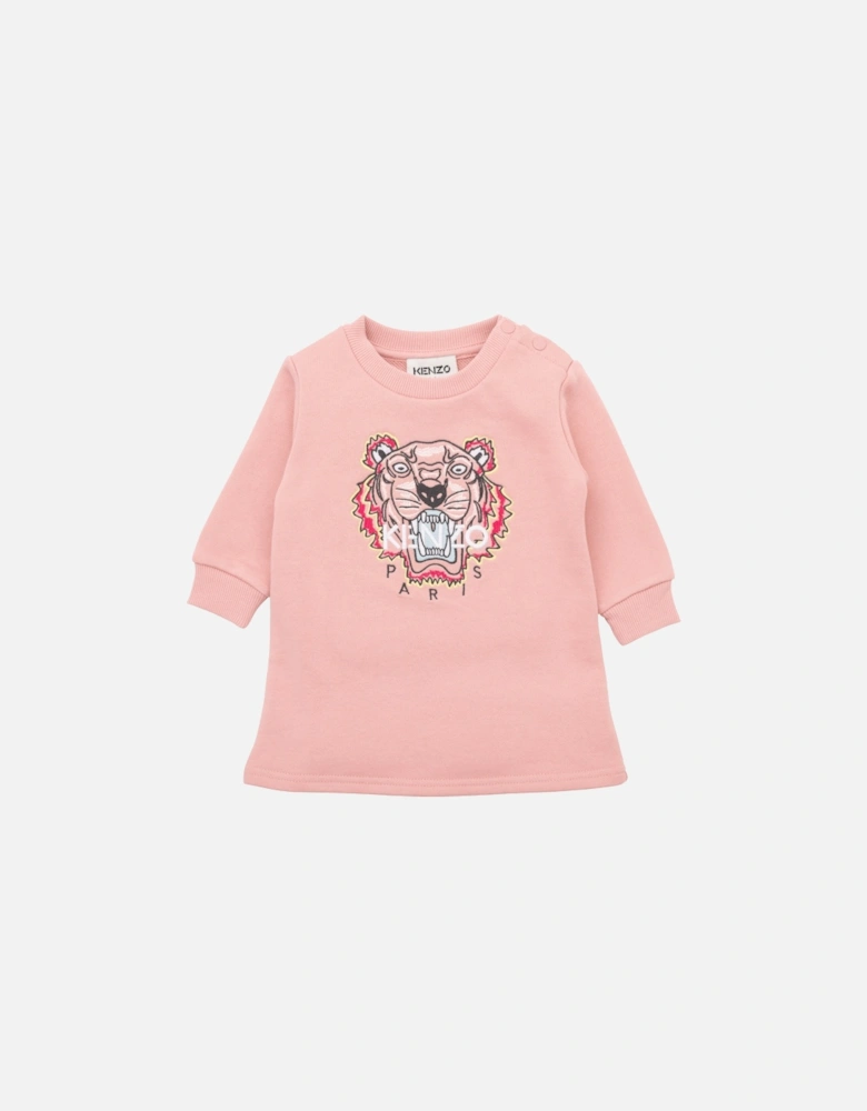 Baby Girls Tiger Logo Dress Pink