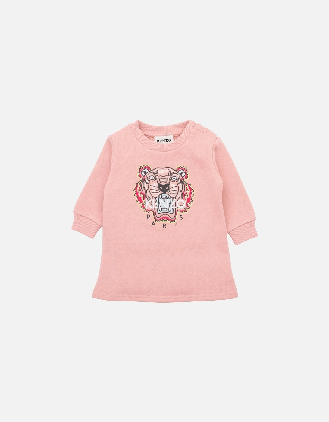Baby Girls Tiger Logo Dress Pink, 4 of 3