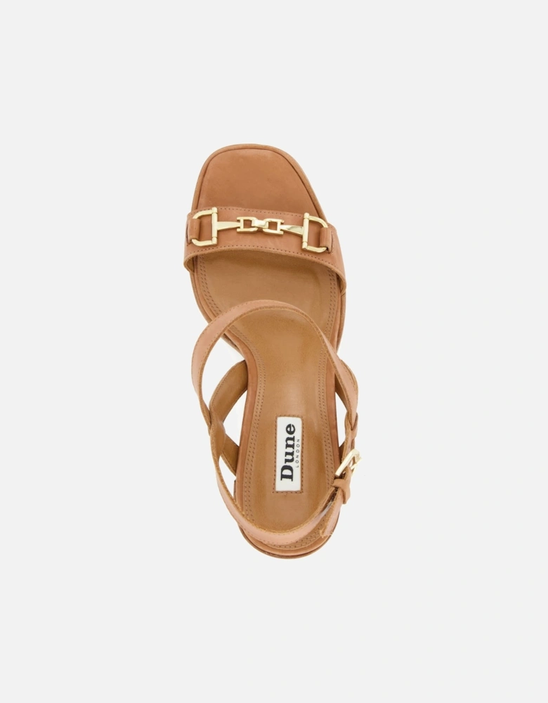 Ladies Jili - Snaffle-Trim Block Heel Sandals