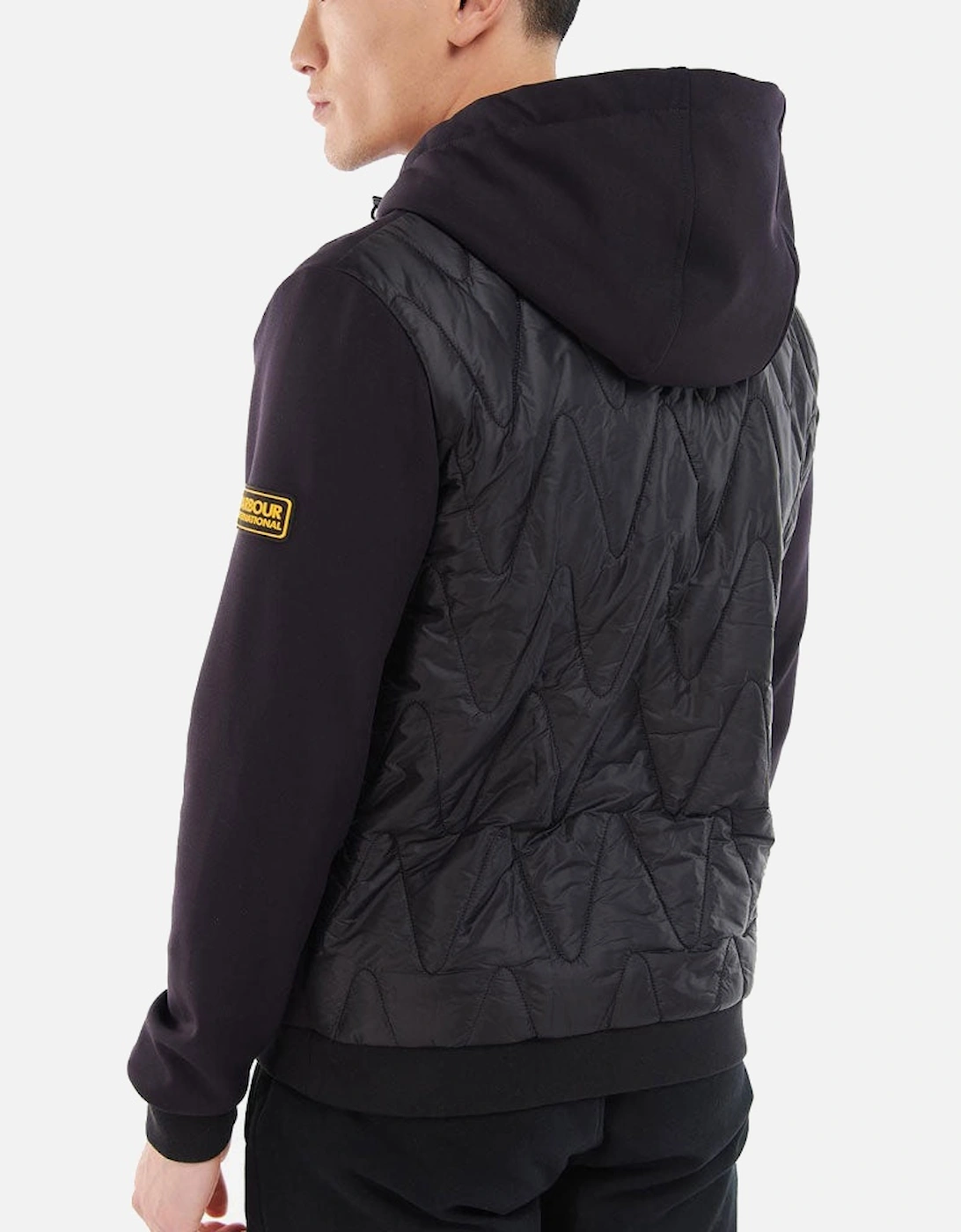 International Racer Hooded Quilted Jacketed Sweat - Black