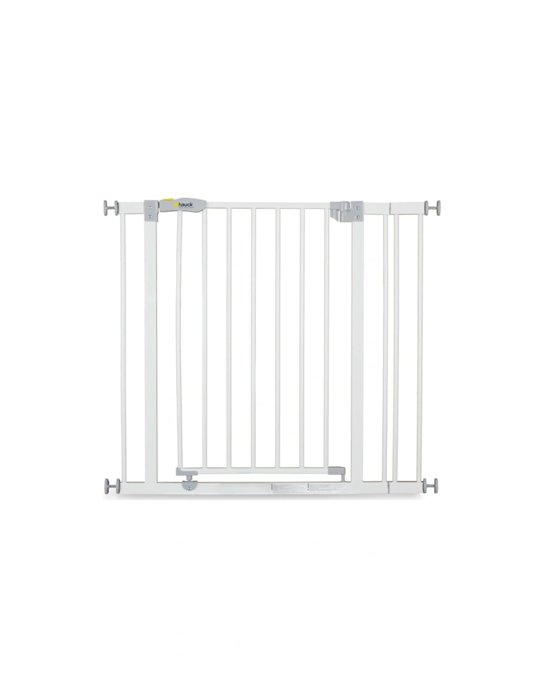 Open N Stop Safety Gate + 9cm Extension - White