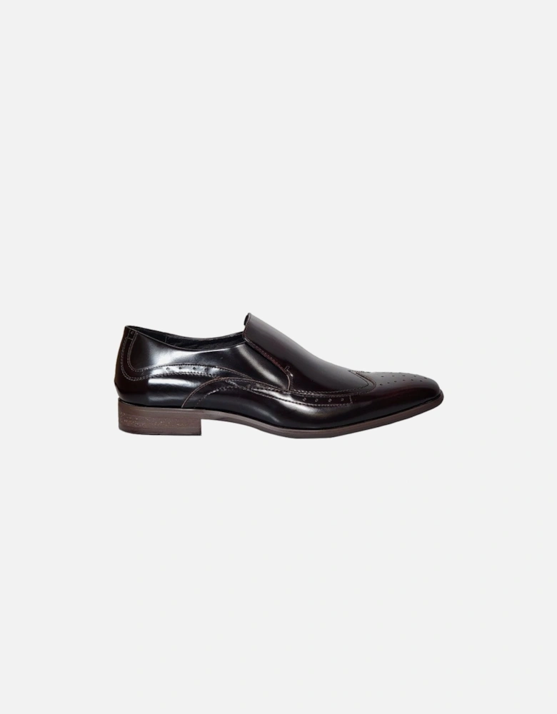 Azor Vicenza Slip On Loafer Shoe Black/Red