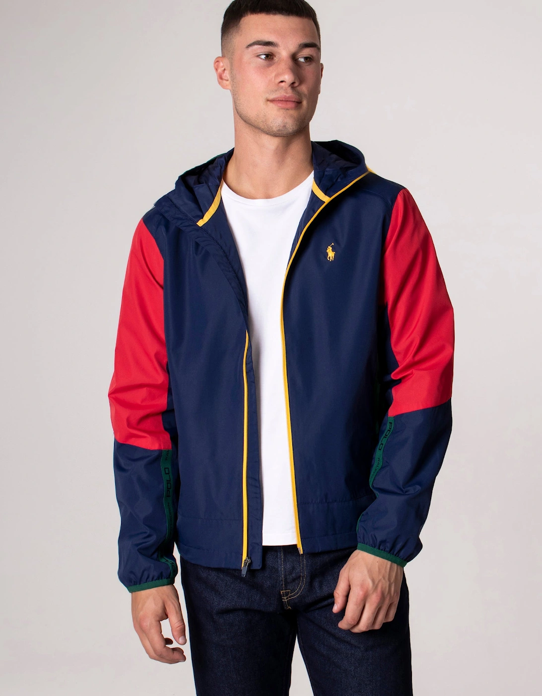 Zip Through Colour Block Windbreaker Jacket