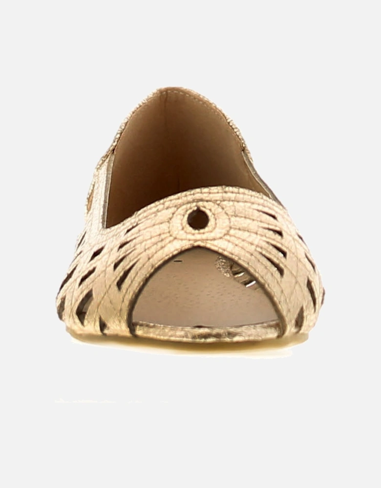 Womens Flat Shoes Chloe Slip On rose gold UK Size