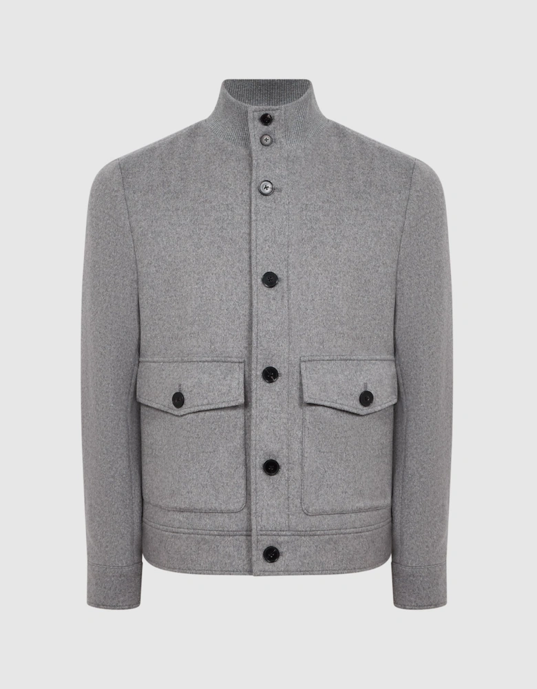 Wool Button-Through Jacket