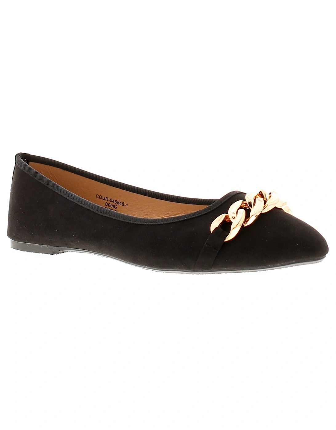 Womens Flat Shoes Bond Slip On black UK Size, 6 of 5