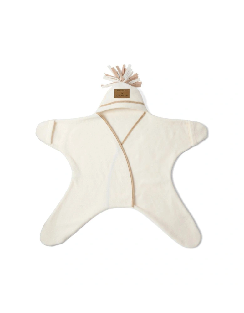 Star Fleece Baby Wrap Blanket (0-6 months) - Cream
