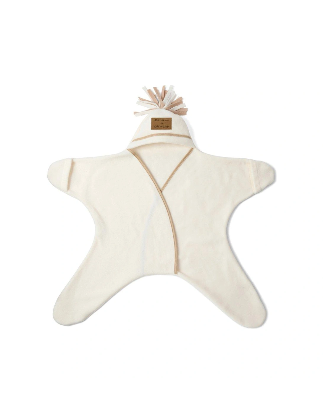 Star Fleece Baby Wrap Blanket (0-6 months) - Cream, 7 of 6