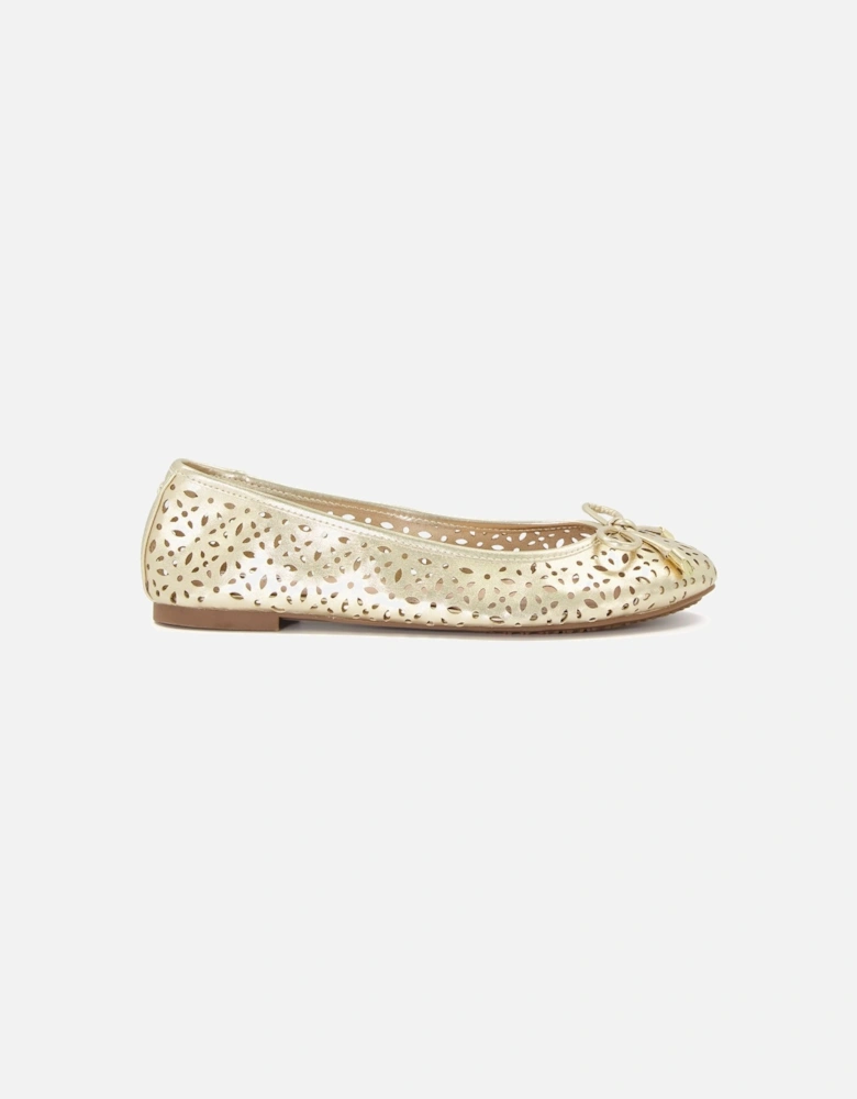 Ladies Hazell - Laser-Cut Detail Ballet Pumps