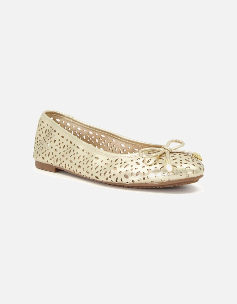 Ladies Hazell - Laser-Cut Detail Ballet Pumps