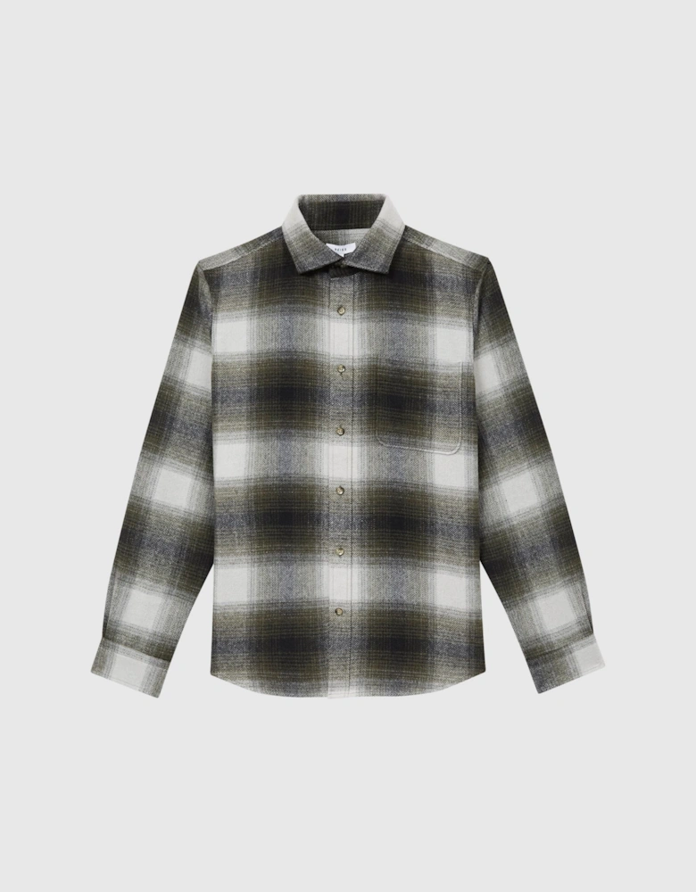 Long Sleeve Check Overshirt