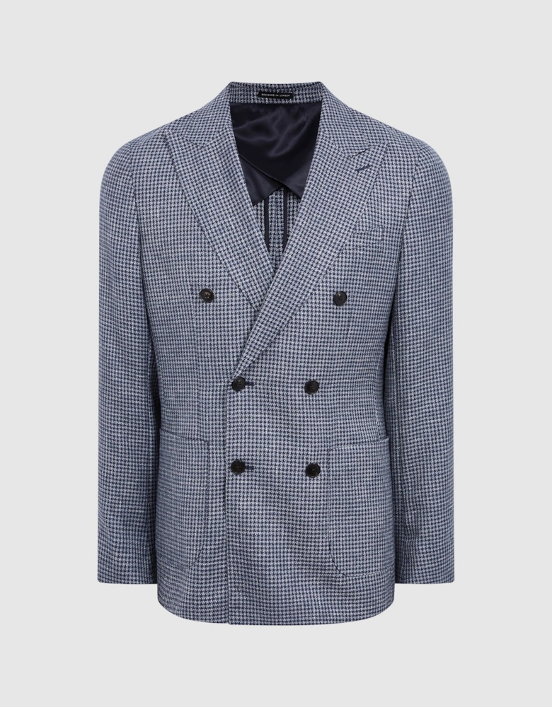 Double Breasted Dogtooth Blazer
